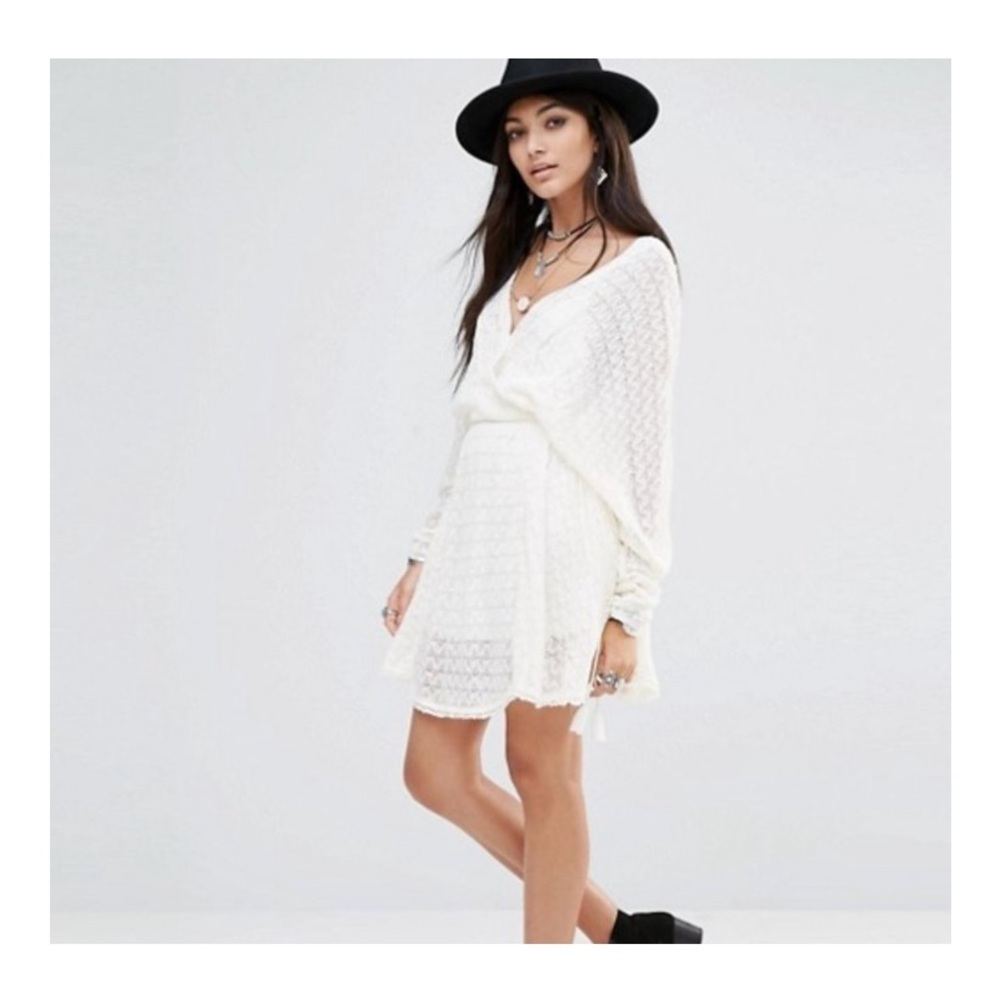 FREE PEOPLE NWT SNUG BUG FAUX WRAP DRESS SMALL